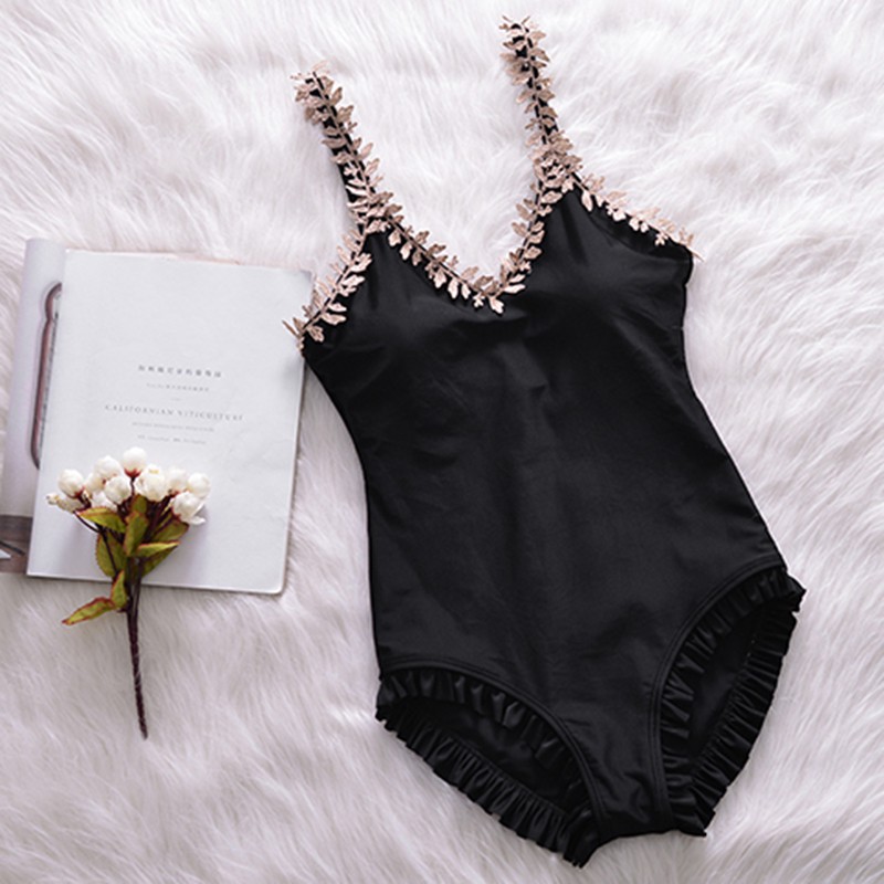 Bộ Bikini Cổ Chữ V Dáng Ôm Phong Cách Retro Nhật Hàn | BigBuy360 - bigbuy360.vn