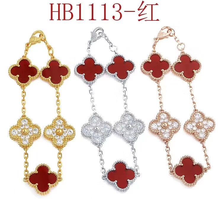 Vòng đeo tay mạ bạc 925 đính hoa trang trí xinh xắn