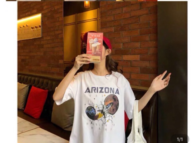Áo thun phông Full size PINK tay lỡ form rộng ARIZONA Unisex