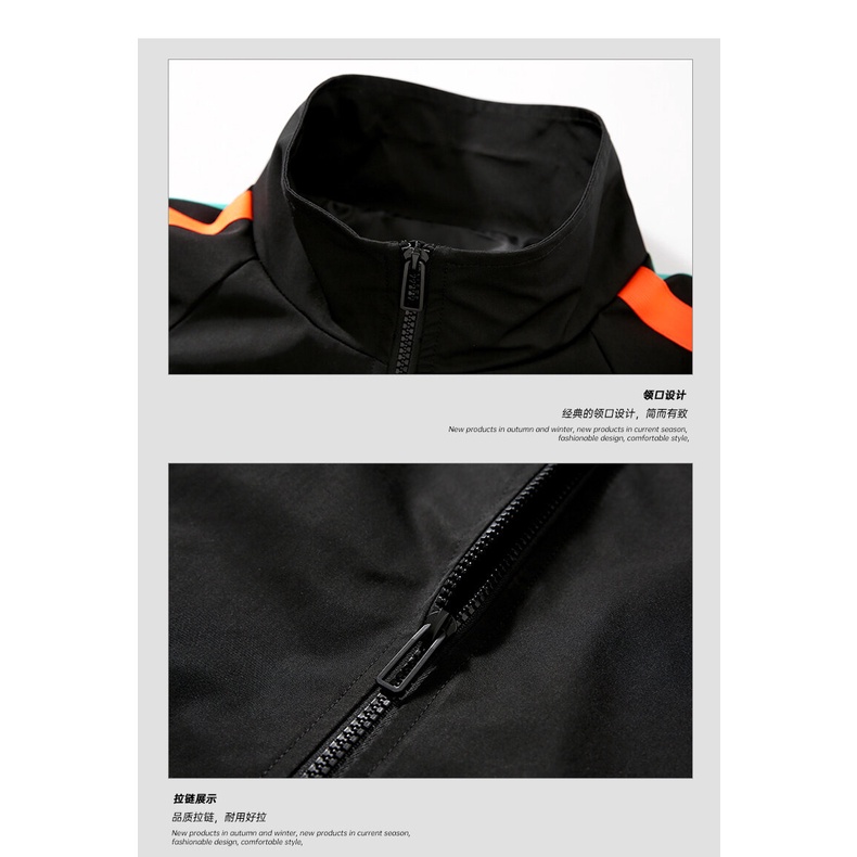 Adidas áo khoác thể thao nam form rộng Cổ Đứng Thời Trang Xuân Thu Cho Nam