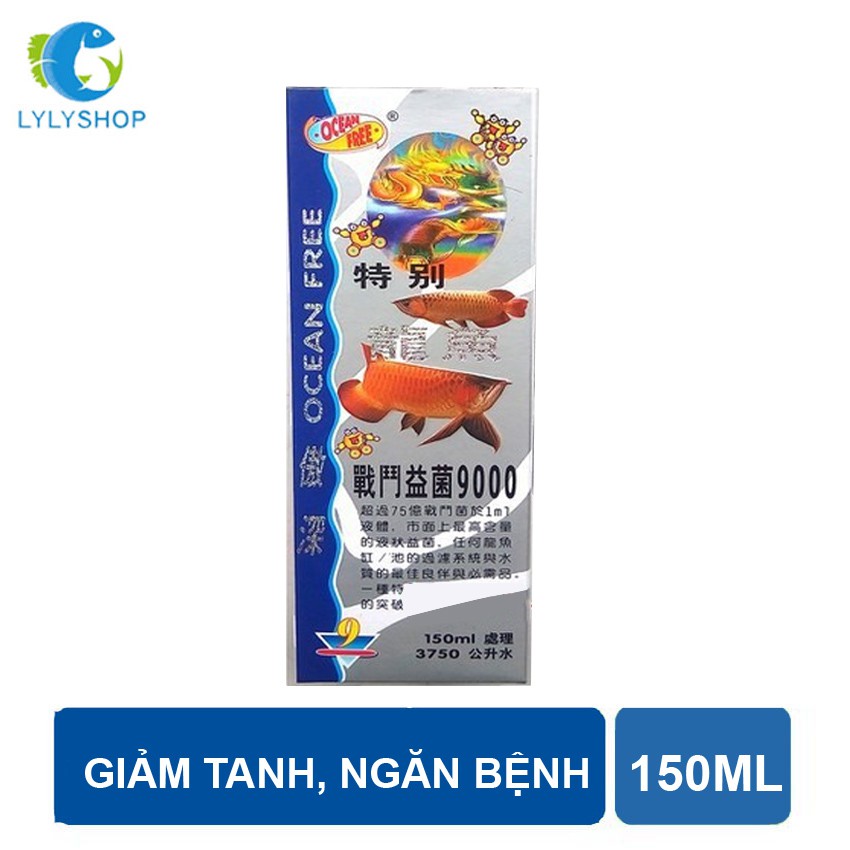 Chai số 9 cá rồng: Khử độc, giảm tanh, ngăn ngừa bệnh cho cá OCEAN FREE 150ML