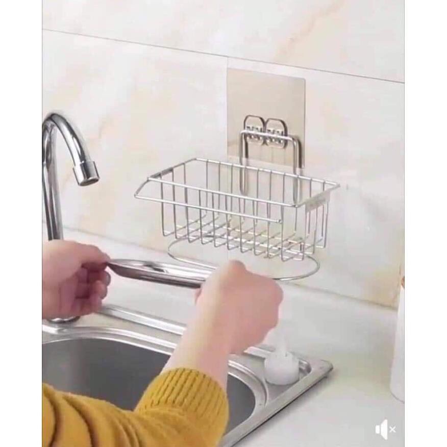 Kệ/Giá để giẻ rửa bát inox 304 có khay hứng nước tiện dụng