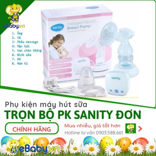[SANITY] Phụ kiện lẻ New 100% Dùng cho máy hút sữa SANITY ĐƠN - Bình sữa, Van, Dây ống hơi, Cổ_phễu, Đệm massage, Củ sạc