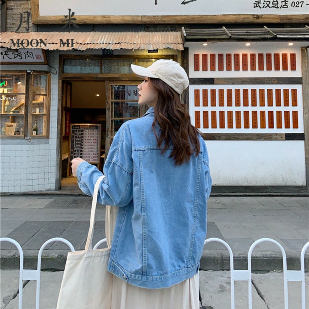 [TÚI THẬT] áo khoác jean nữ xanh basic cực đỉnh có túi thật và có túi trong cao cấp chỉ có tại PSS