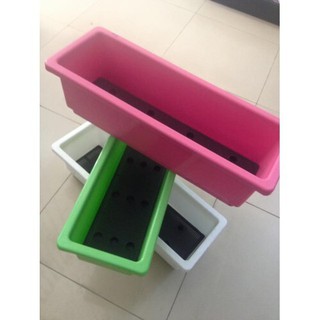 Chậu nhựa thông mình hình chữ nhật, 68x20x20
