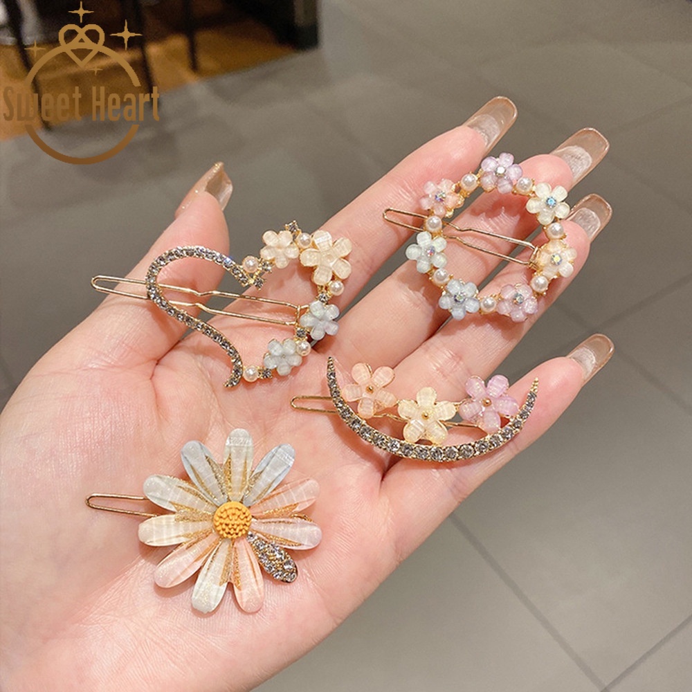 Kẹp tóc hình hoa ngọt ngào thời trang Hàn Quốc cho nữ