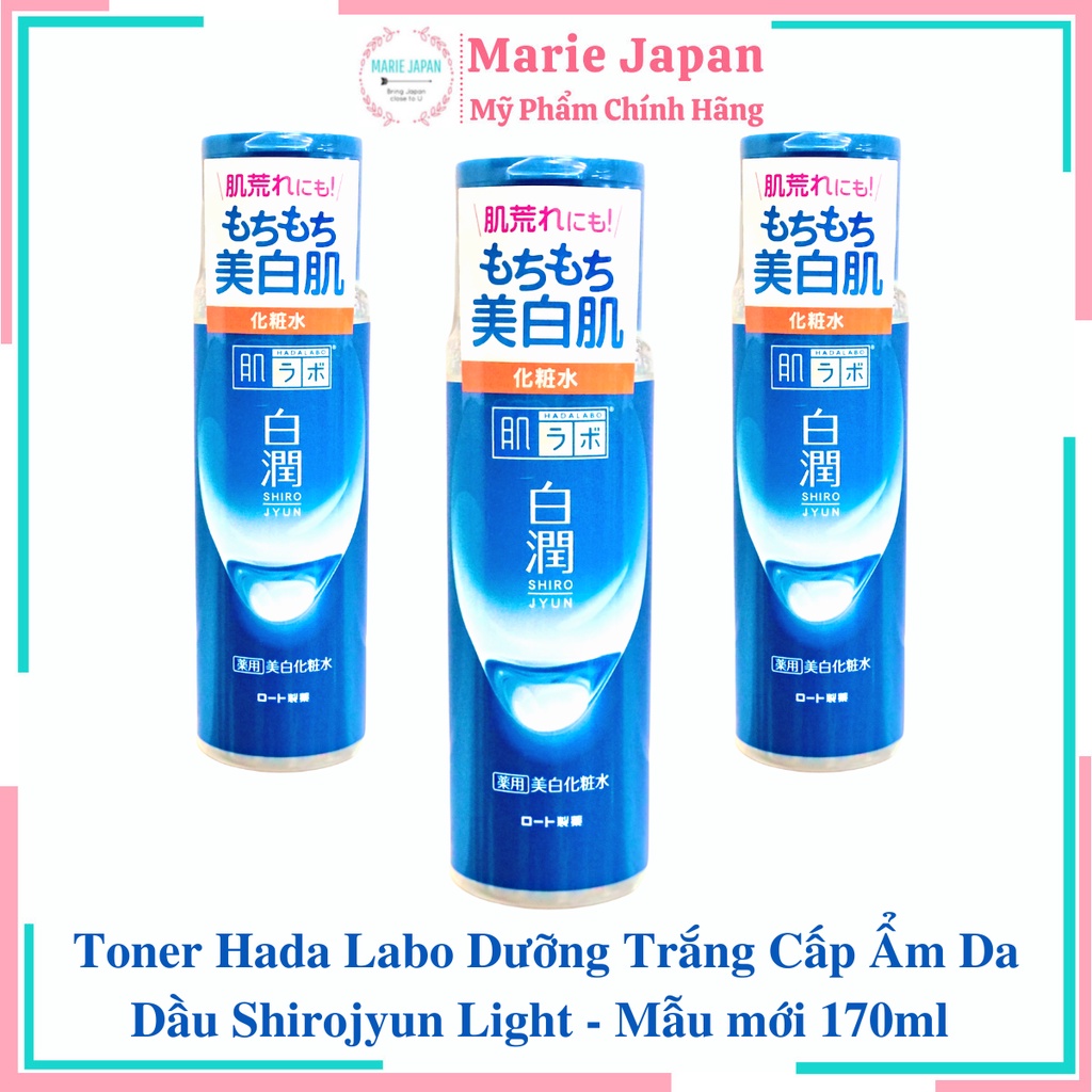 Toner Hada Labo CHAI XANH BIỂN Dưỡng Trắng Cấp Ẩm Da Dầu Shirojyun Light - Mẫu mới 170ml