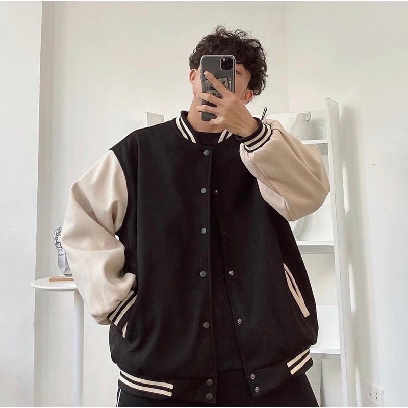 Bomber dạ unisex nam và nữ