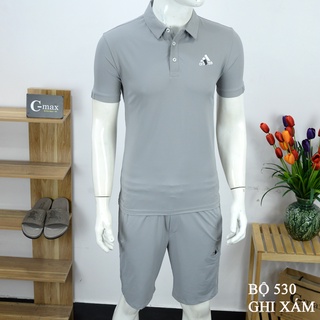 Bộ thể thao nam adidas cao cấp mùa hè cộc tay chất thun lạnh mã 530 , bộ đồ tập