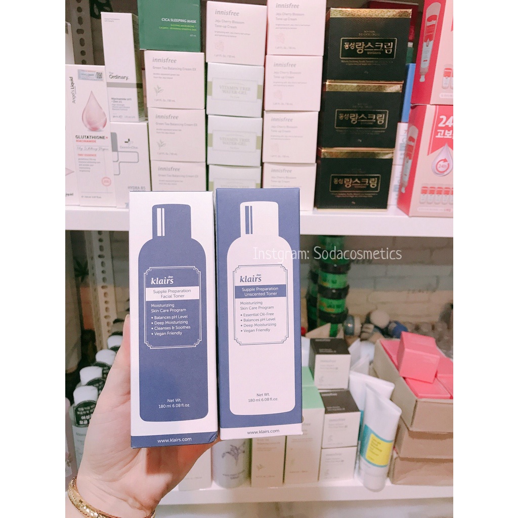 Nước hoa hồng Klairs Supple Preparation Toner 180ml