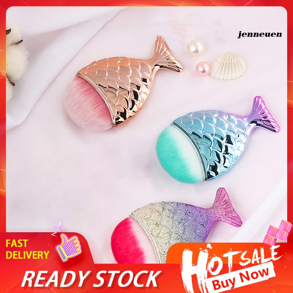 [Hàng mới về] Cọ Làm Sạch Bụi Móng Tay Thiết Kế Kiểu Đuôi Nàng Tiên Cá Độc Đáo