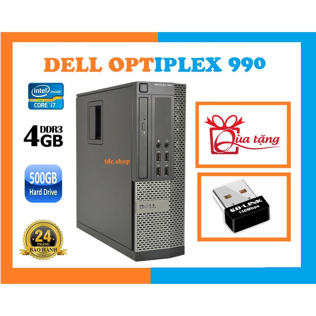 Máy tính Dell optiplex 790 SFF Core i7, RAM 4GB, HDD 500GB.Tặng usb wifi, Bảo hành 2 năm. | BigBuy360 - bigbuy360.vn