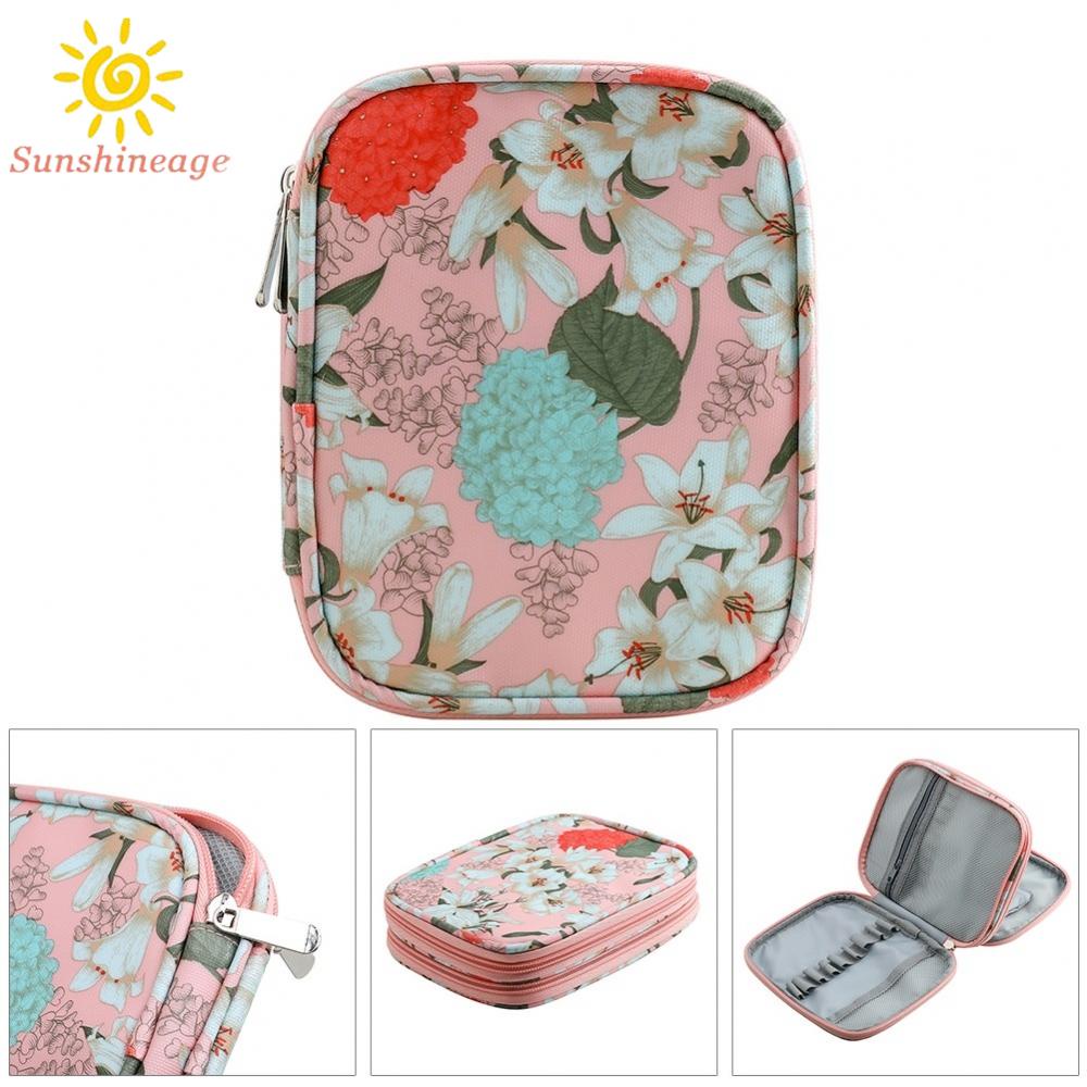 Portable Crochet Needles Knitting,Storage Bag Hook Yarn Thread Case Organizer AU