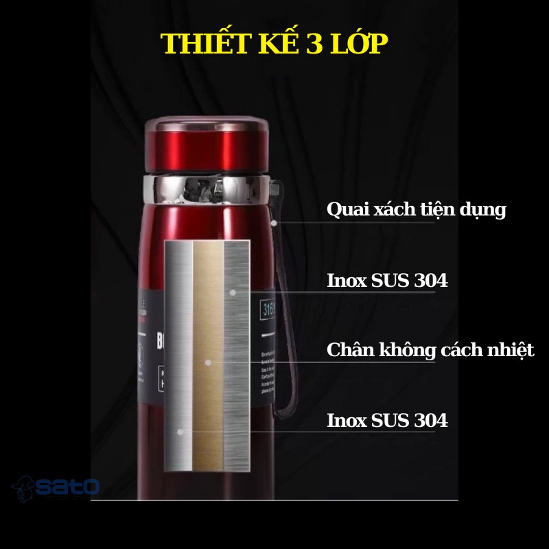 [CHỌN MÀU] Bình đựng nước giữ nhiệt INOX 304 to 1000ml cao cấp giữ nóng lạnh lâu Bottle Sport | BigBuy360 - bigbuy360.vn