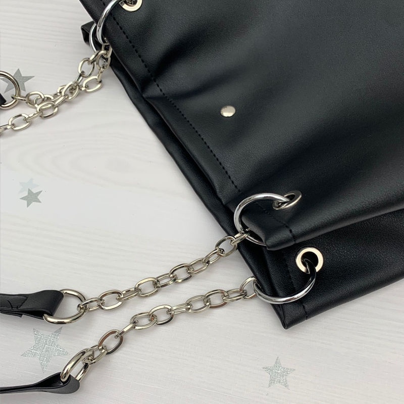 Túi Xách Da PU Dây Xích Đeo Vai Sức Chứa Lớn Thời Trang
