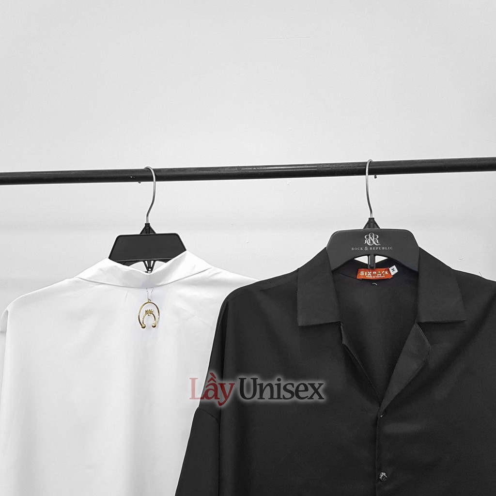 Sơ mi nam form rộng cổ vest tay lỡ 3/4 | BigBuy360 - bigbuy360.vn