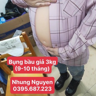 Bụng bầu silicon  size 9-10 tháng - có ảnh thật