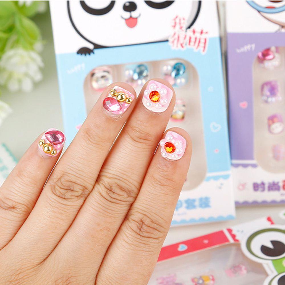 Miếng Dán Trang Trí Móng Tay Tự Dính Họa Tiết Dễ Thương Cho Bé DIY|Miếng Dán Trang Trí Móng Tay Toàn Diện Họa Tiết Kỳ Lân Xinh Xắn