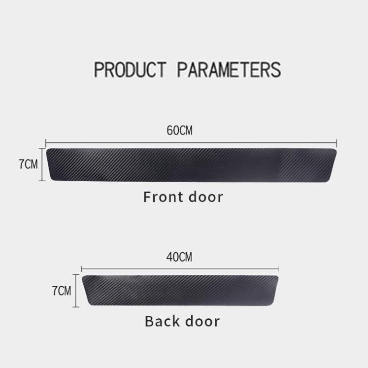Delcan bảo vẹ bước chân cửa xe ô tô, Miếng dán chông trầy xước bước chân cửa xe ô tô có logo hãng.