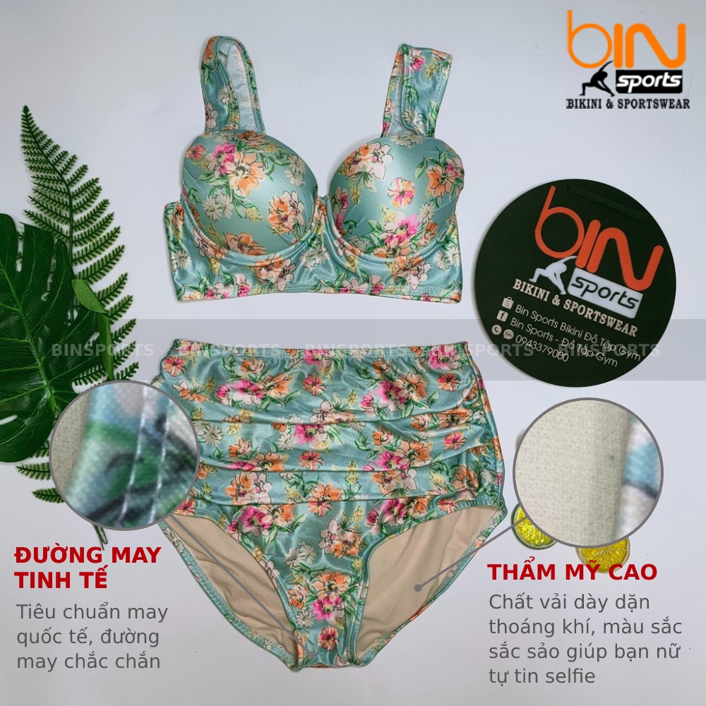 Bikini Nữ Hai Mảnh Cạp Cao Nhiều Màu Bin Sports BHV111