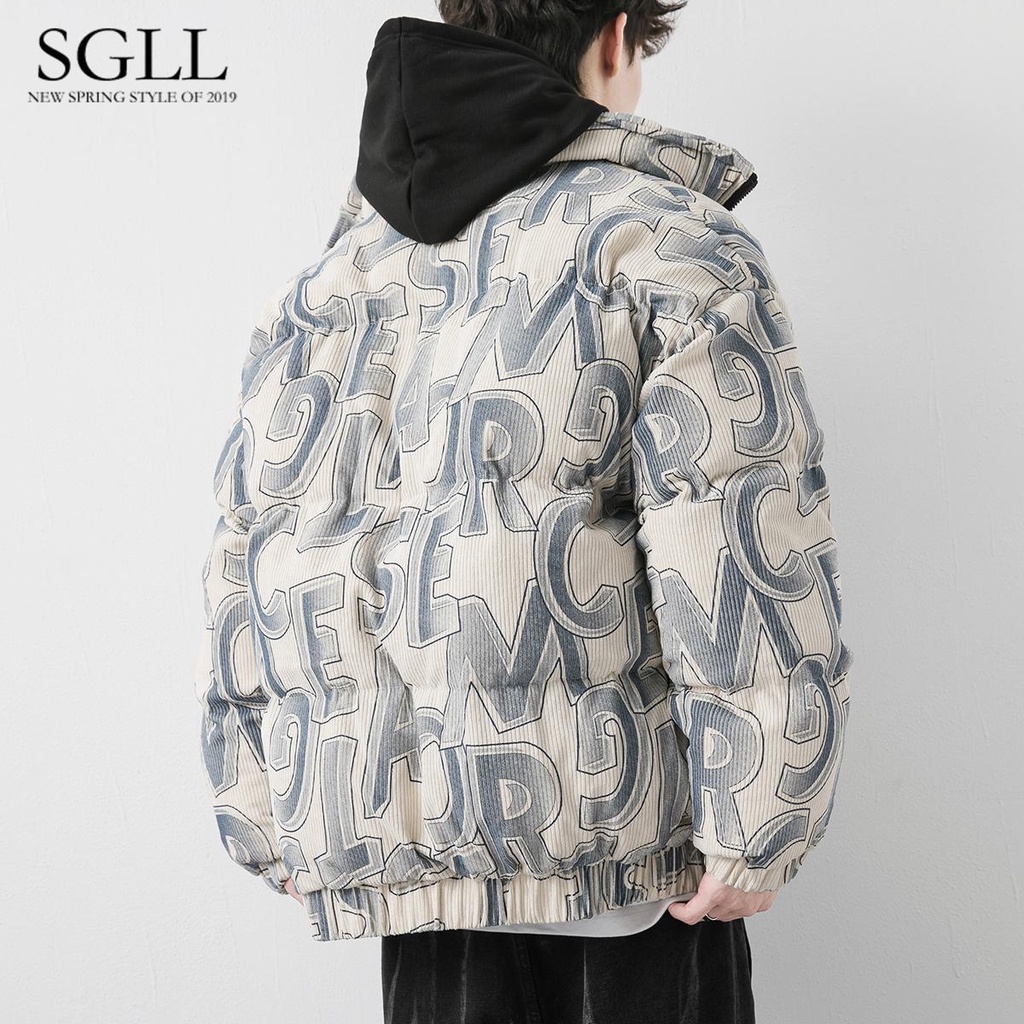 Áo phao nam hàn quốc họa tiết độc lạ dày ấm thời trang mùa đông