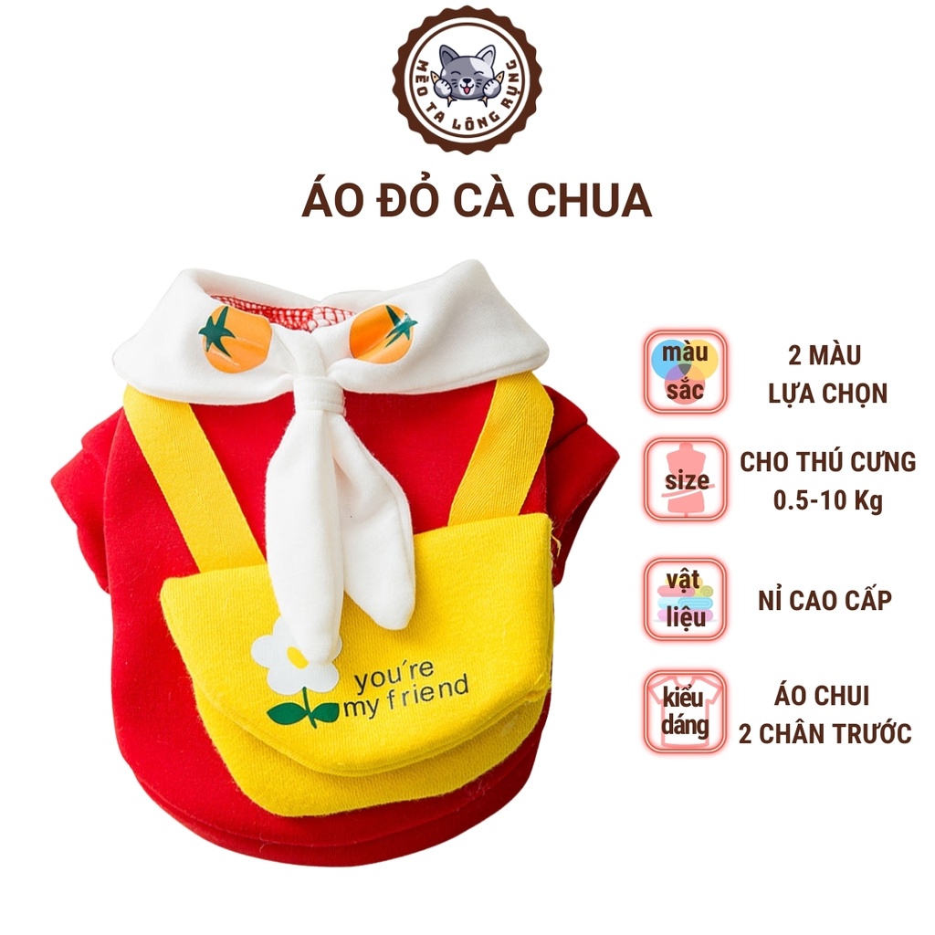 Quần áo cho chó, quần áo cho mèo, áo cho thú cưng nỉ 500 gram đến 10 kg QACM09