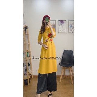 Set áo dài cách tân vai bồng (ảnh thật)