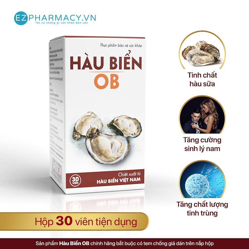 Tinh hàu biển OB - (Hộp 30 viên)