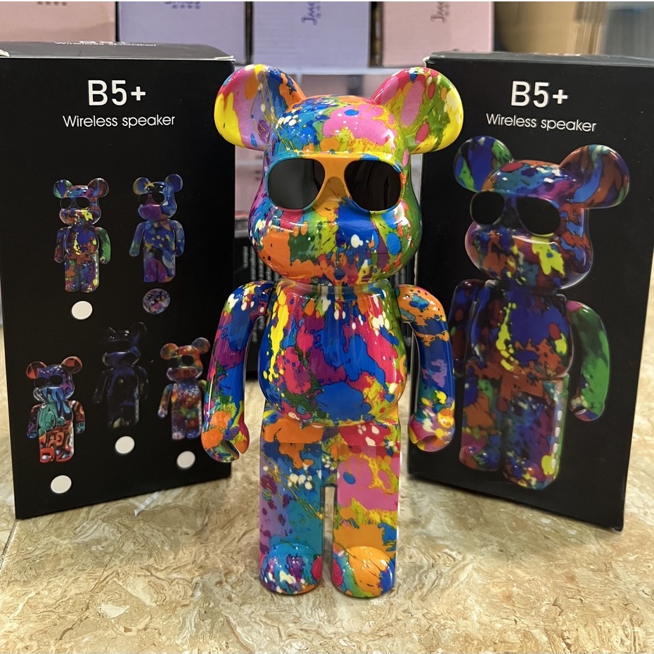 Loa Bluetooth B5+ Hình Gấu Bearbrick Kaws 2022, Âm Thanh Sống Động