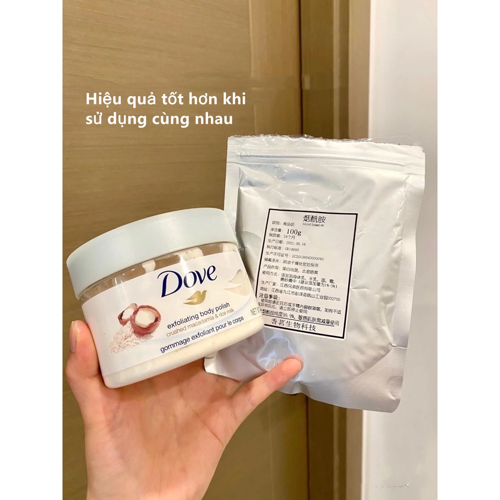 Bột Mặt Nạ Niacinamide Vitamin B3 Làm Trắng Và Cải Thiện Làn Da