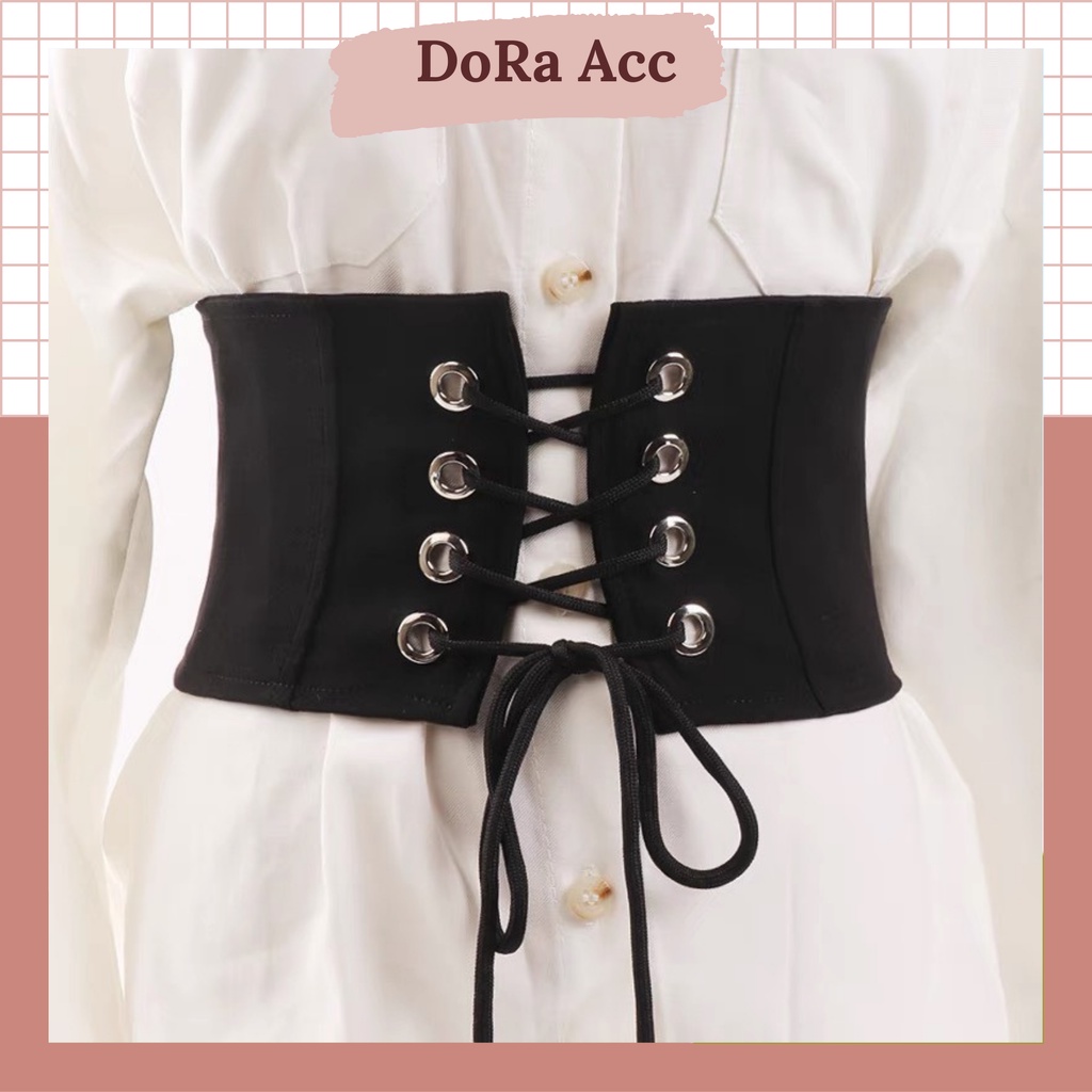 Corset bản to dạng vải mềm CORSET thắt váy dịu dàng cho bạn nữ