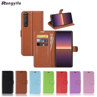 Bao da điện thoại đơn giản có khe để thẻ cho Sony Xperia 1 10 5 Iii Ii L4
