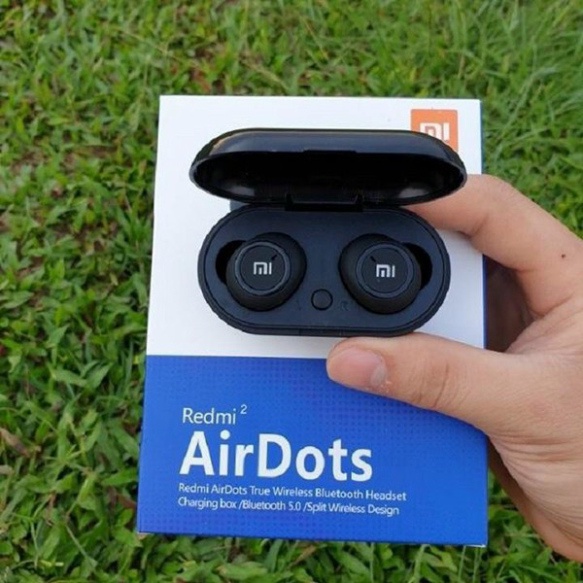 Tai Nghe Bluetooth AirDots Redmi2 Đen True Wireless Công Nghệ 5.0 Kèm Đốc Sạc ,Cảm Biến Tự Động Kết Nối