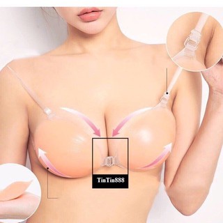 Áo Dán Nâng Ngực Cài Trước Silicon, Dán Nâng Ngực Silicon tặng kèm dây trong - TinTin888