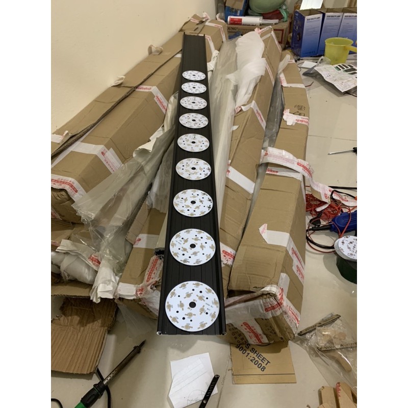 Đế tản nhiệt, mạch tròn PCB hàn led luxeon 15w