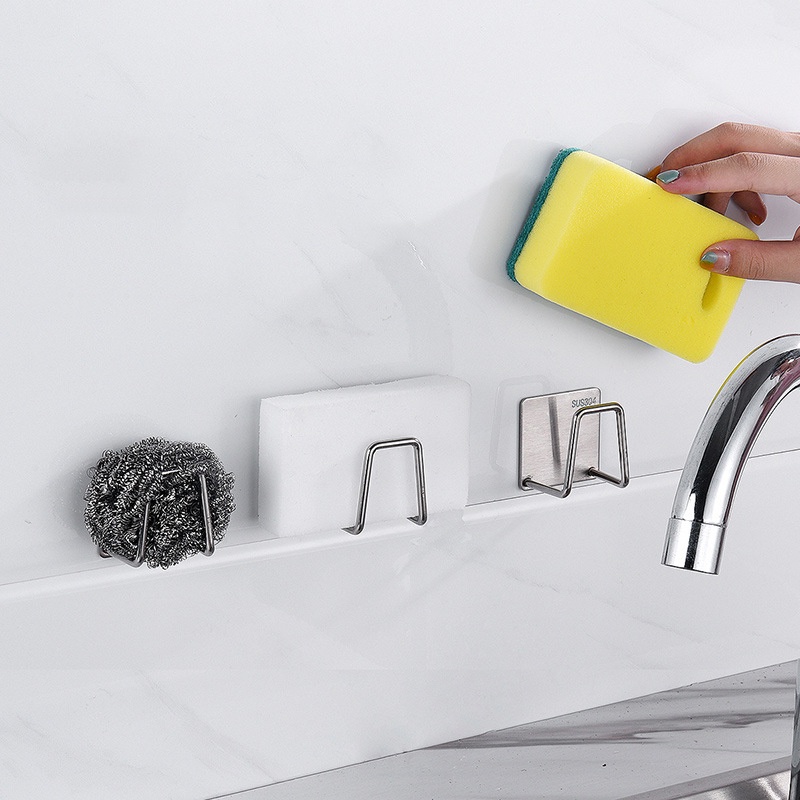 Giá Inox 304 Gắn Bồn Rửa Chén Đựng Mút Rửa Chén Sáng Tạo Tiện Dụng