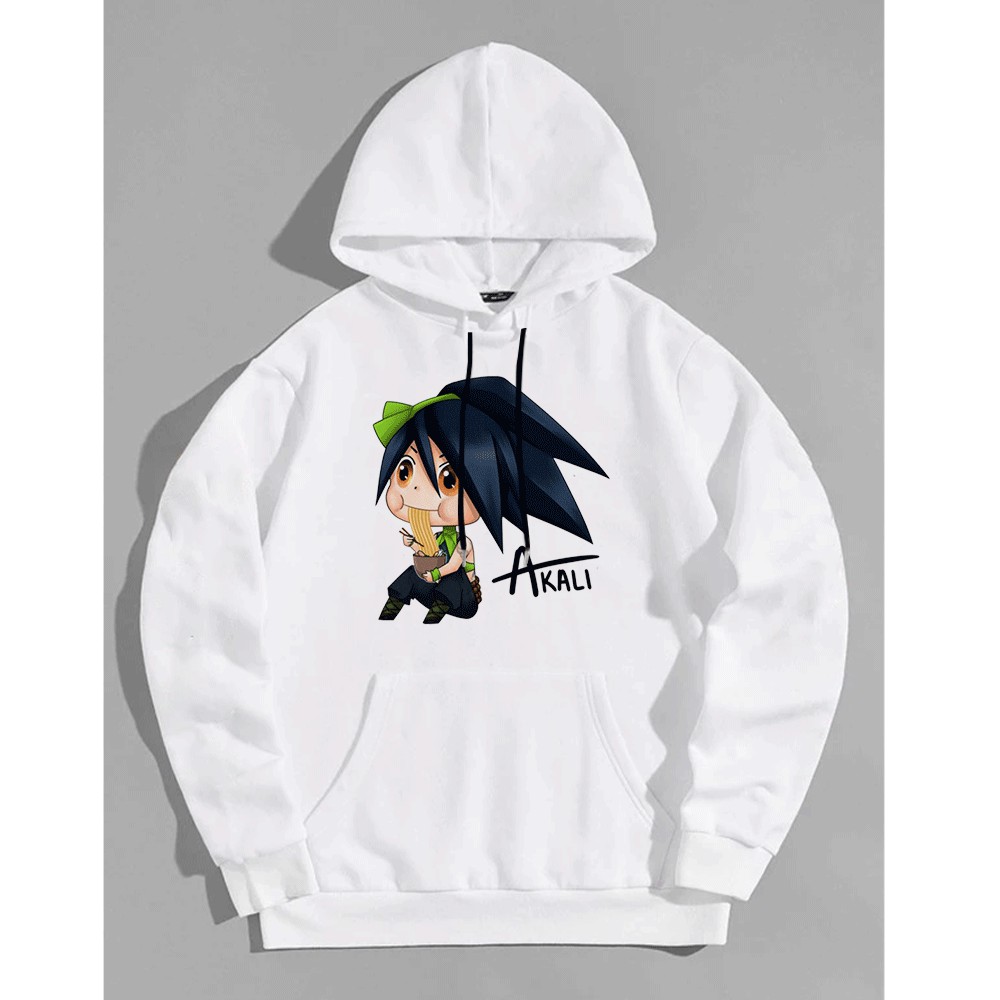 Áo Khoác Nỉ Bông Áo Hoodie Liên Minh Huyền Thoại: AKALI Chibi Kiểu Dáng Unisex - Green Tee