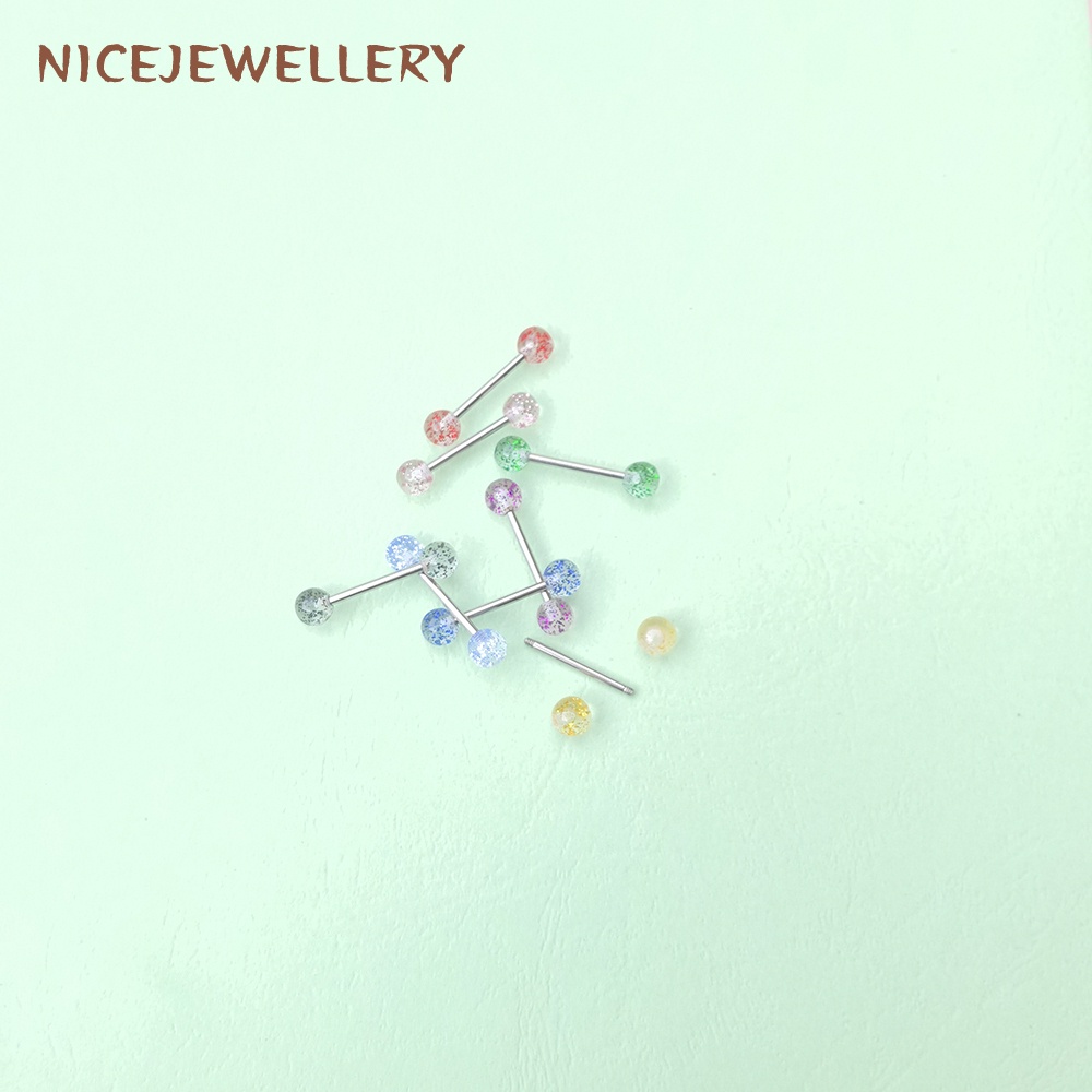 1 Khuyên Lưỡi 14G Bằng Thép Không Gỉ