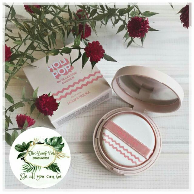 Phấn nước che phủ siêu mịn Holika Holika Holipop Blur Lasting Cushion SPF50+/PA++++ 13g Nhập khẩu chính ngạch Hàn Quốc