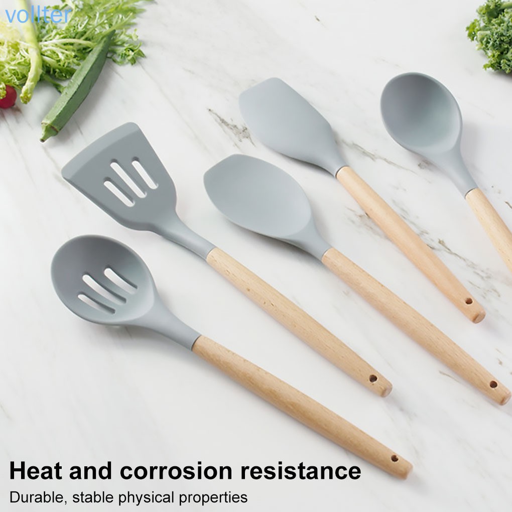 Bộ Dụng Cụ Nhà Bếp Bằng Gỗ Tiện Lợi đa dụng