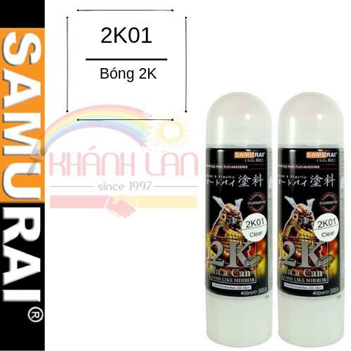 Sơn xịt Samurai Việt Nam – 2K01 – Bóng 2K (2 thành phần)