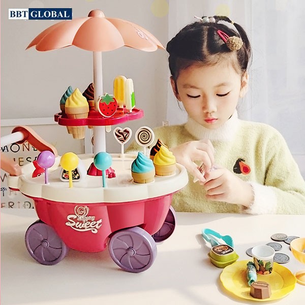 Đồ chơi xe đẩy bán kem có nhạc BBT Global 668-55