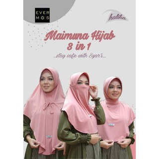 Mặt Nạ Mạng Che Mặt 3 Trong 1 Hijab Bergo