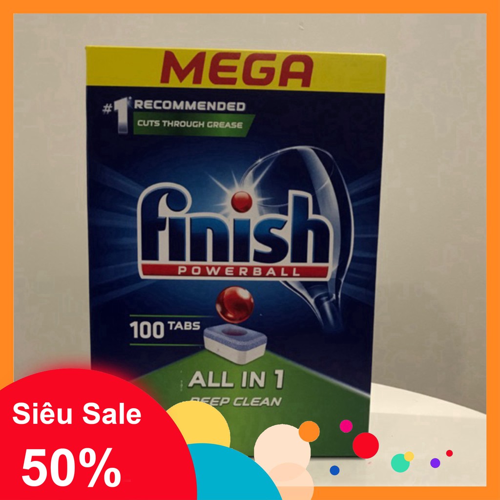 Viên rửa bát Finish All in one 90 viên, viên finish all in 1 90 viên chính hãng dùng cho máy rửa, vien rua bat finish 90