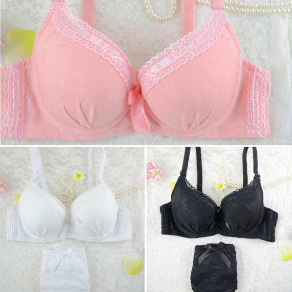 [Baywellfashion]Set áo lót nâng ngực & quần lót nữ họa tiết ren | BigBuy360 - bigbuy360.vn