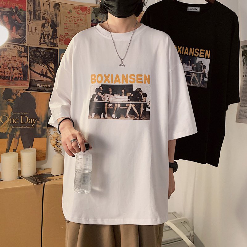 Áo Phông Unisex Boxiansen Nam Nữ Phong Cách Retro | BigBuy360 - bigbuy360.vn