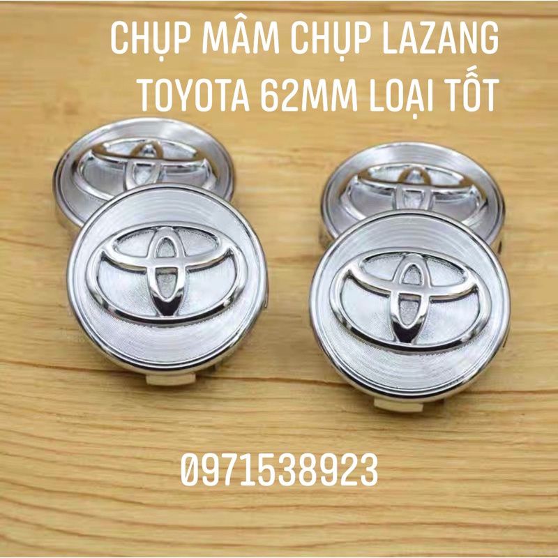 Nắp chụp lazang chụp mâm 62mm Cho Toyota Camry Yaris Corolla altis innova  hàng oem loại xịn đẹp