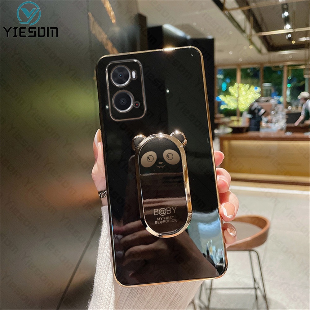 Ốp Điện Thoại Silicon Dẻo Họa Tiết Hoạt Hình Chú Gấu Kèm Giá Đỡ Cho Realme 9 9 Pro Plus 5G 8 8 Pro 4G 8i 9i