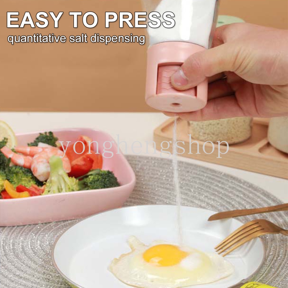 Lọ Đựng Gia Vị Bằng Kính Có Nút Bấm Tiện Lợi