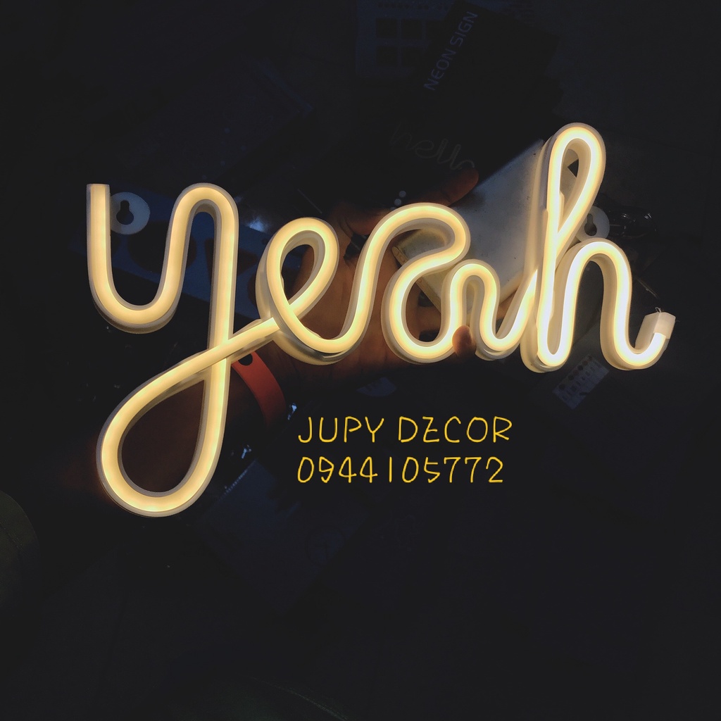 Đèn neon treo tường trang trí phòng ngủ/ quán cafe/ phòng khách